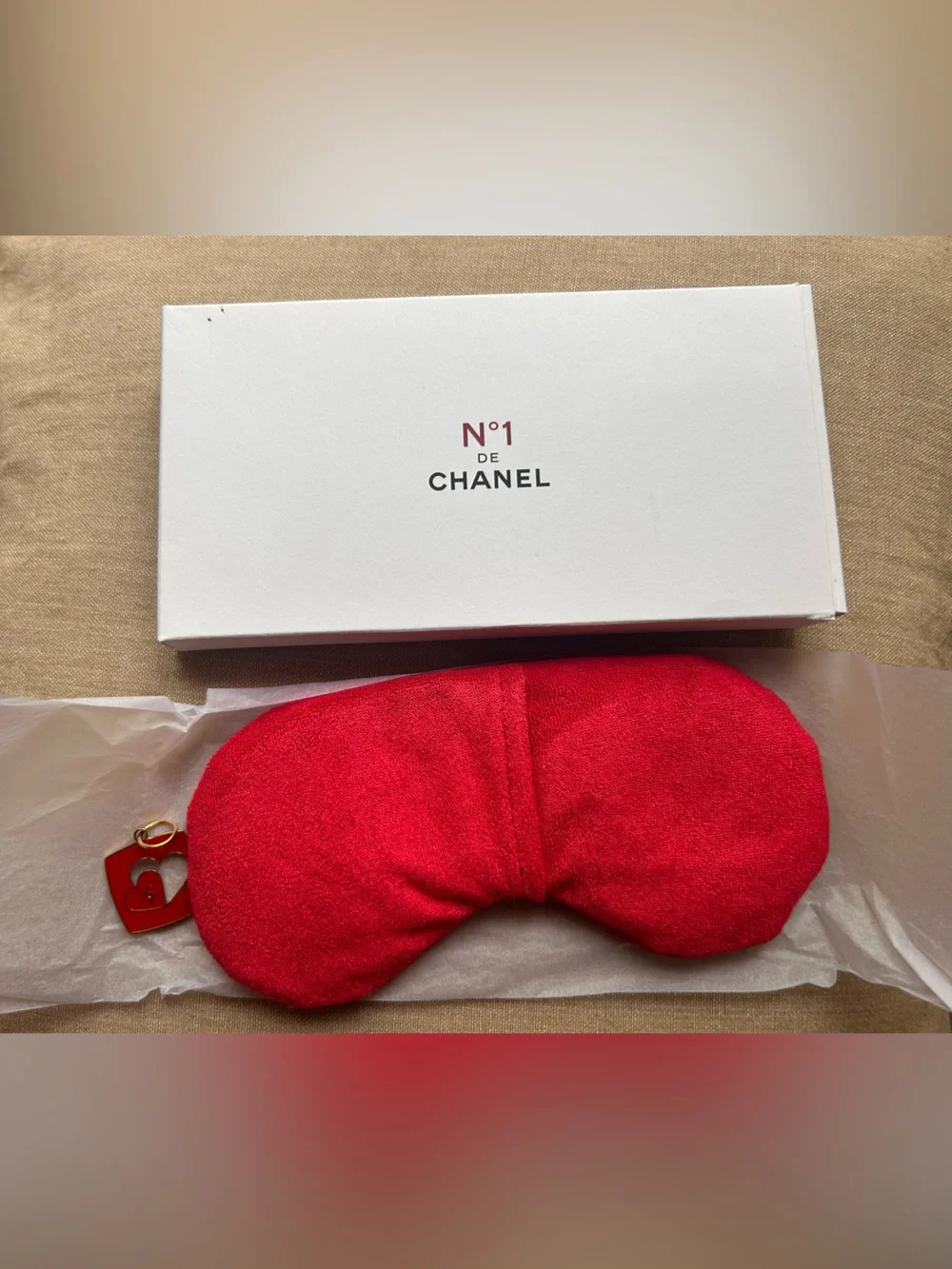 CHANEL Red Velvet Eye Mask